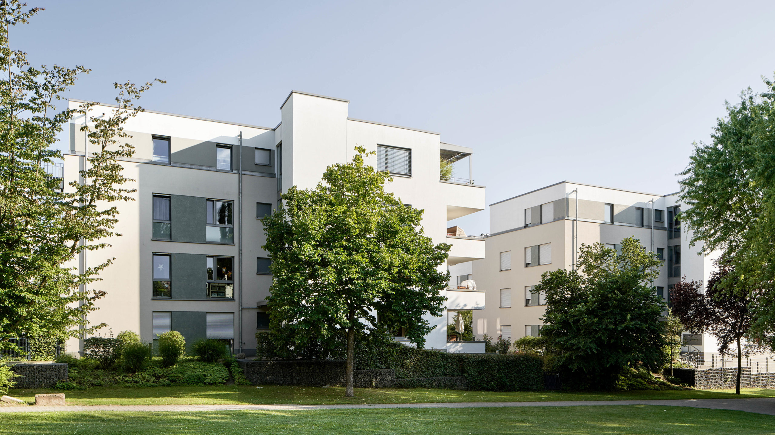 Außenaufnahme Projekt Wohnungsbau Quartier C im Weidenborn in Wiesbaden von Bitsch+Bienstein Architekten in Wiesbaden
